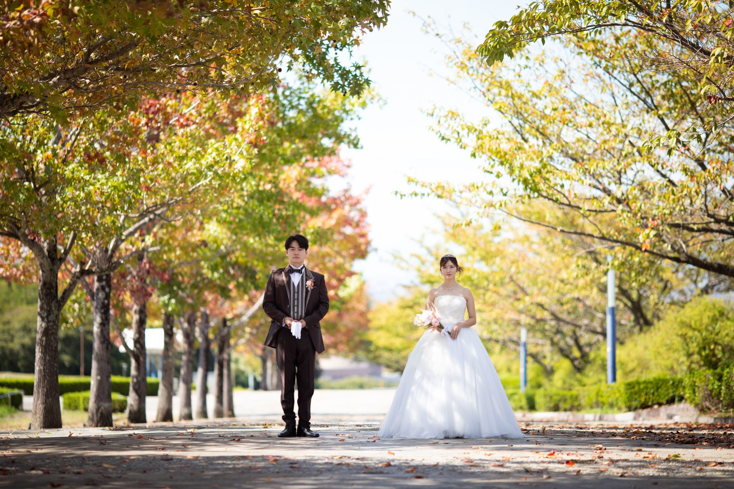 【岡崎市】自然光が美しい中央総合公園でウエディングフォト撮影