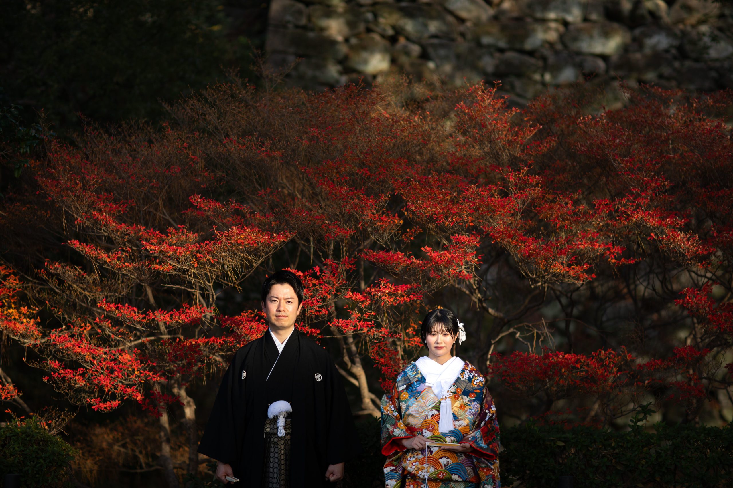 【岡崎市】岡崎公園の四季を背景に和装ウエディングロケーションフォトを撮影しました
